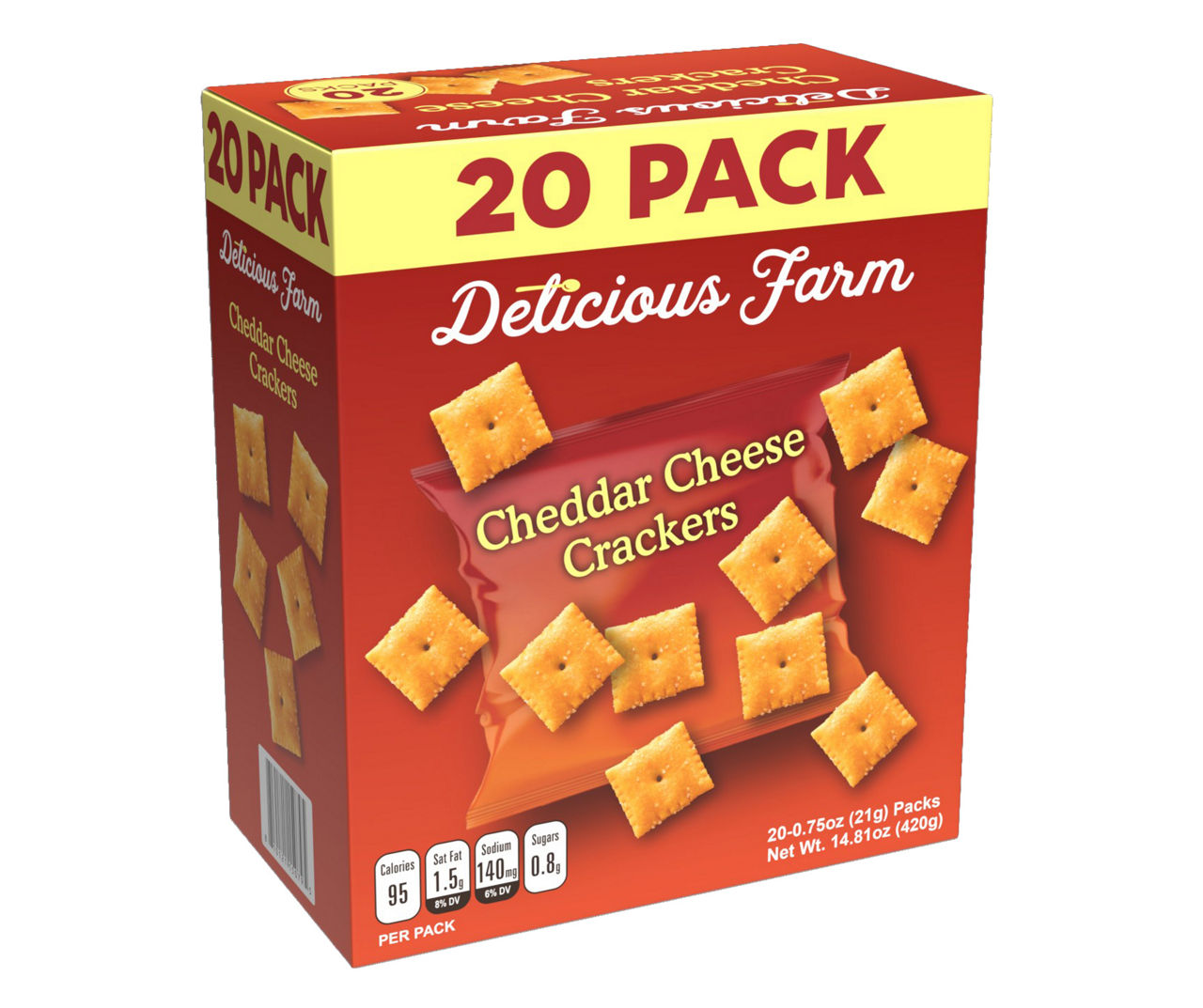 Sobisk Delicious Farm Cheddar Cheese Crackers, 20Pack Big Lots