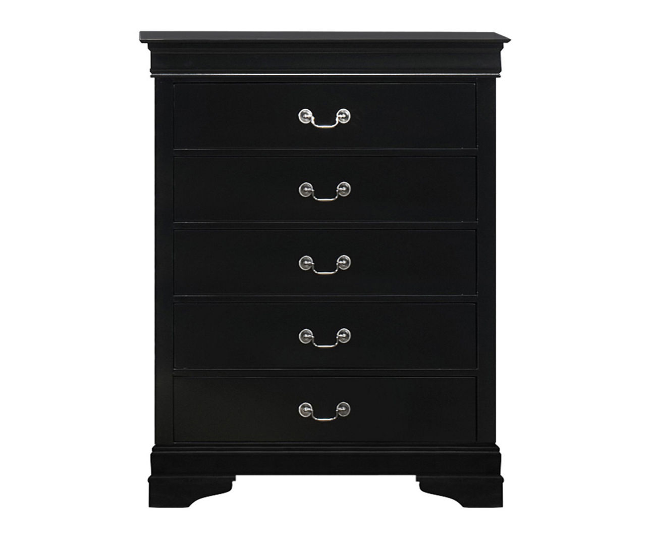 Louis Phillipe Black 5Drawer Storage Chest Big Lots