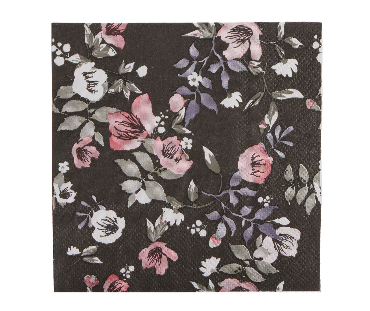 Black Watercolor Floral Cocktail Napkins, 40-Pack | Big Lots