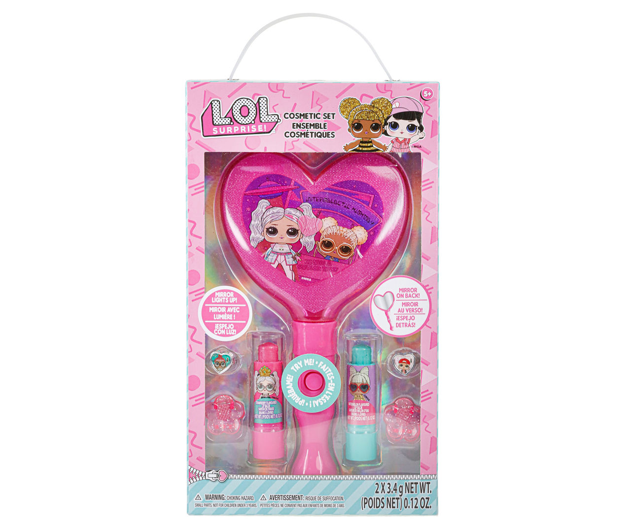 LOL Surprise LightUp Mirror Lip Gloss Cosmetic Set Big Lots