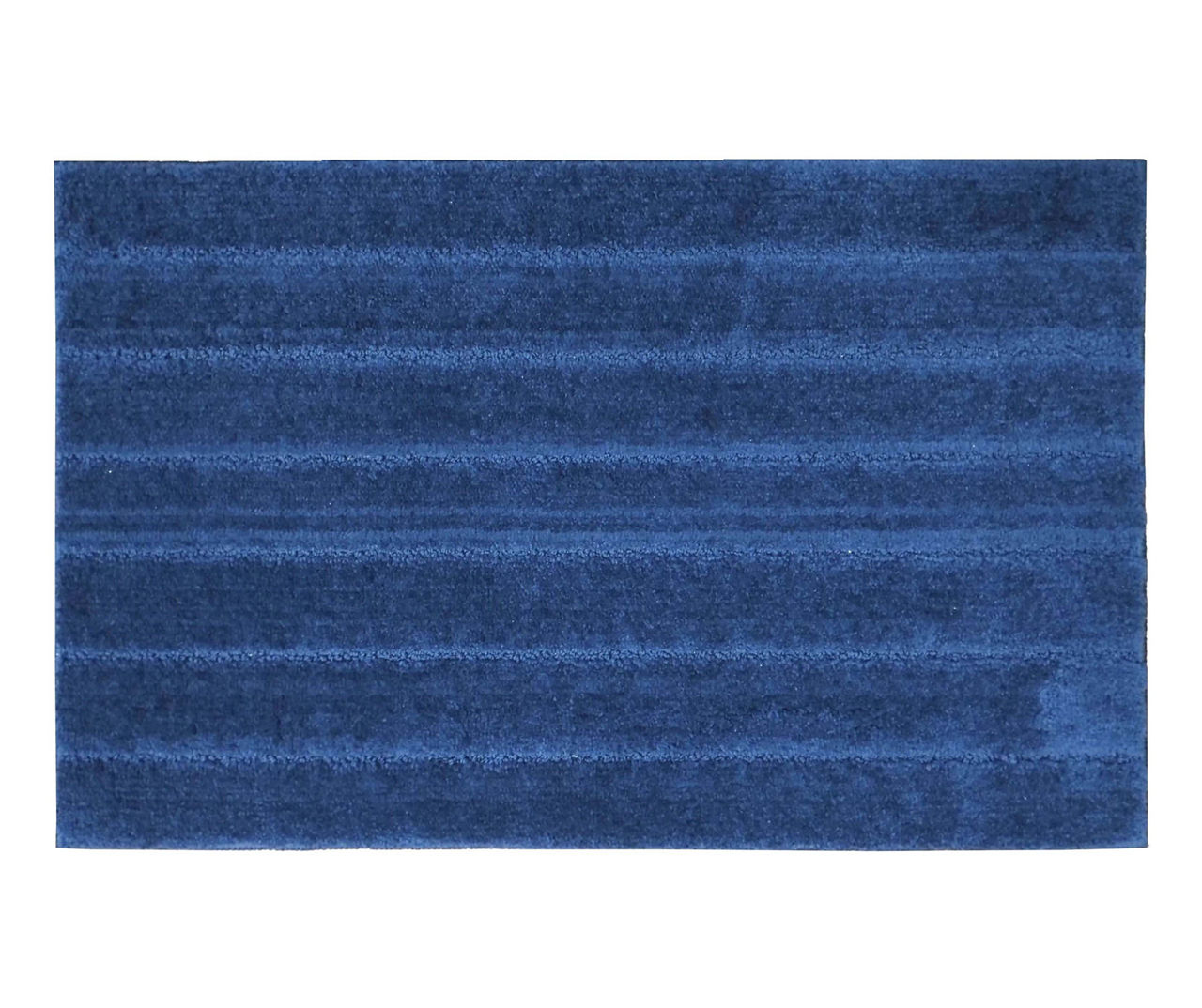 Navy Textured Stripe Plush Bath Mat Big Lots