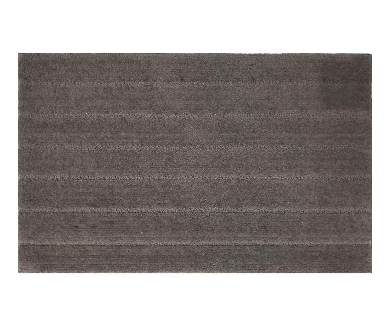 Chocolate Textured Stripe Plush Bath Mat Big Lots