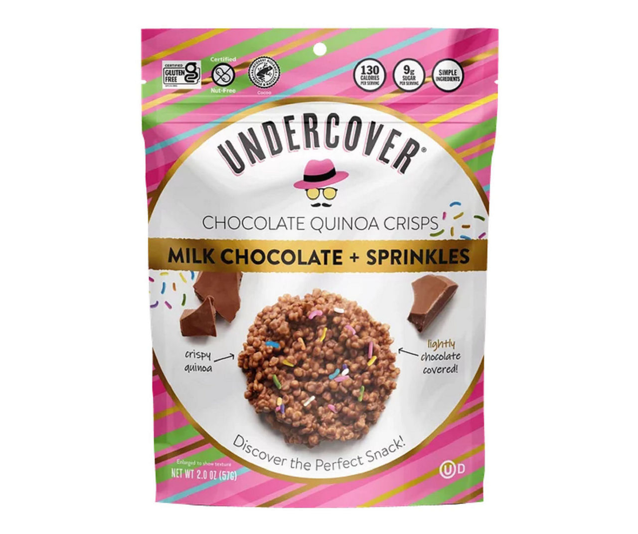 Undercover Undercover Milk Chocolate & Sprinkles Quinoa Crisps, 2 Oz. Big Lots