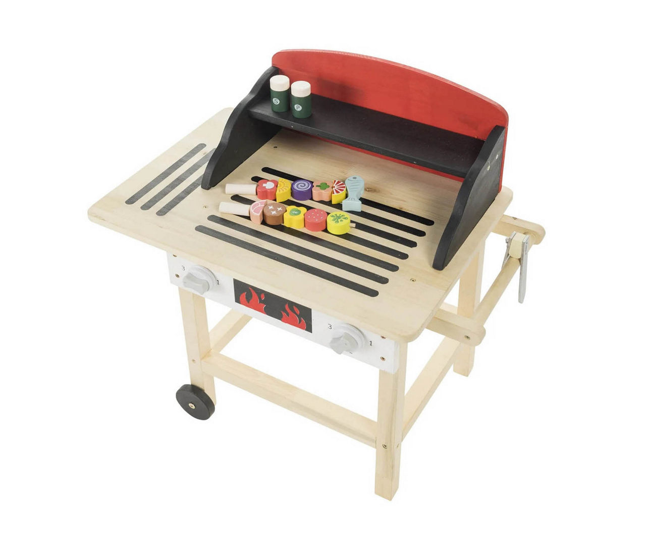 Red Black Jr. Grill Master s Wooden BBQ Grill Set Big Lots