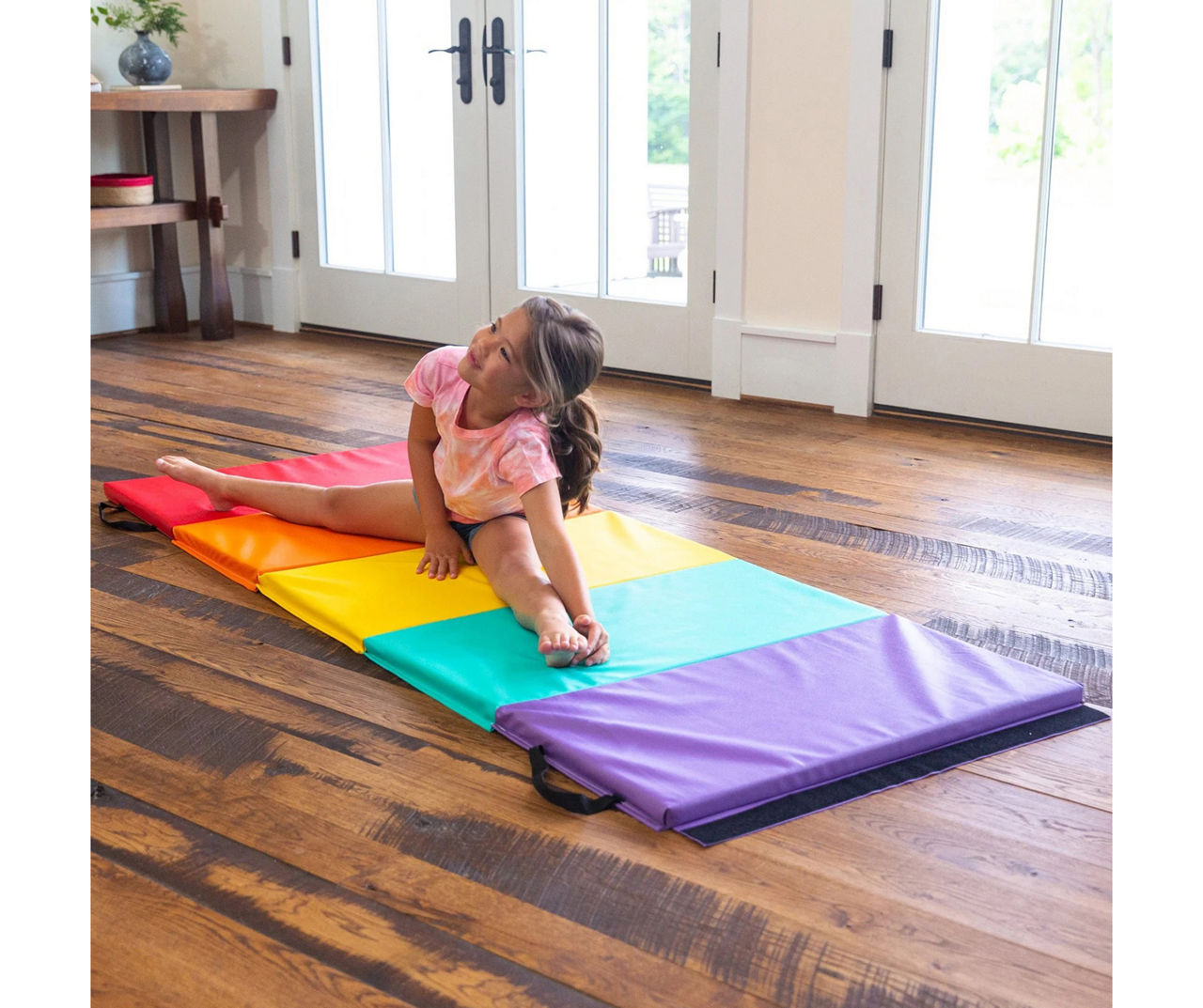 Rainbow 5 Panel Folding Gymnastics Tumbling Mat