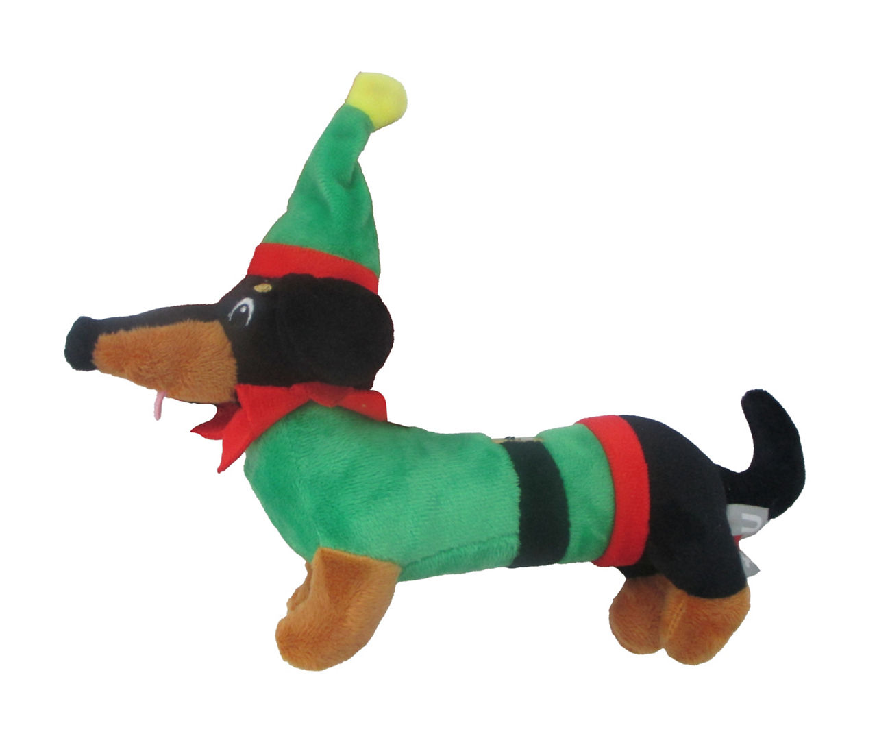 Toy Time Black Dachshund Dog Wearing Elf Costume Dog Toy Big Lots