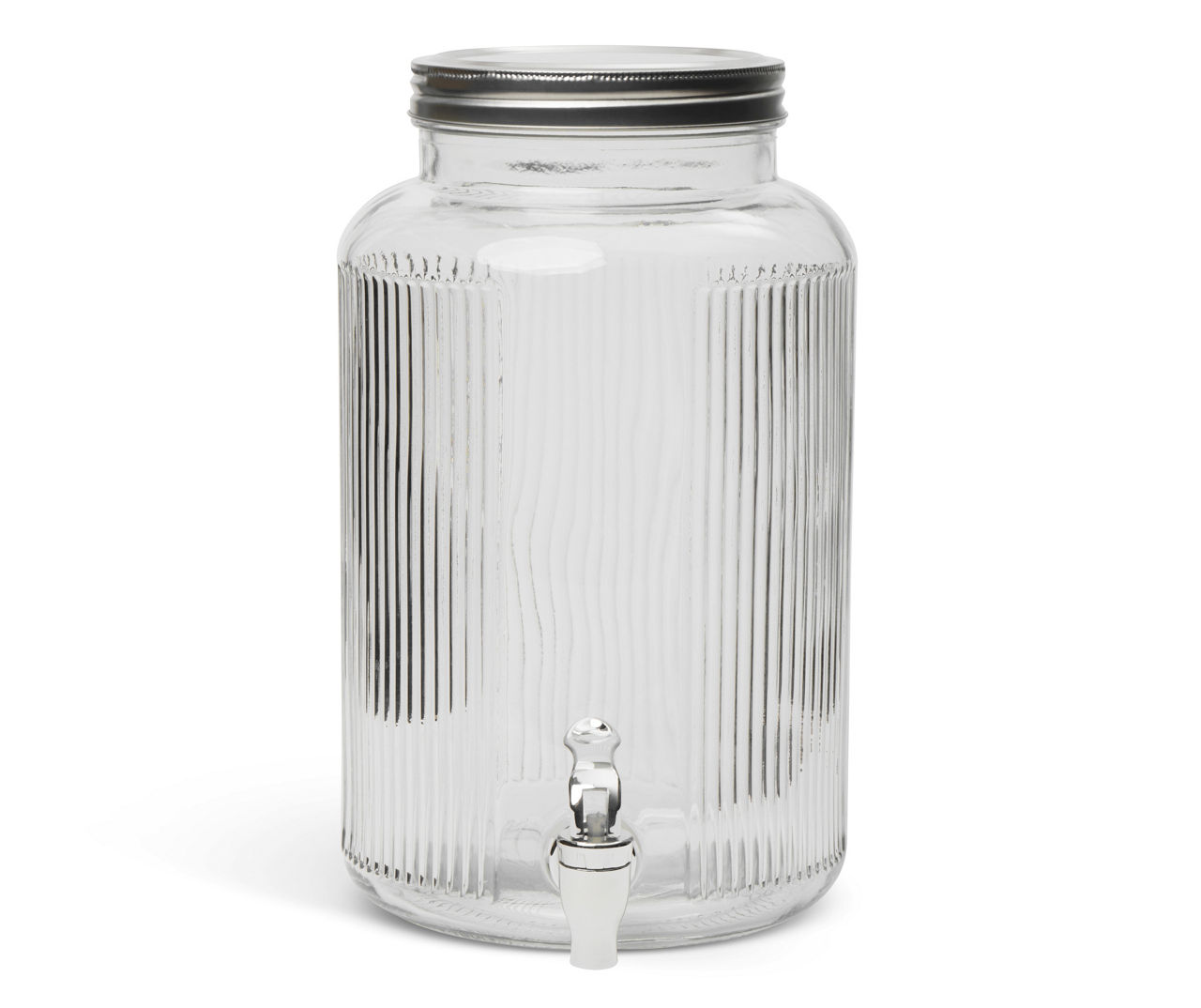 Brooklyn Steel Co Ribbed Glass Beverage Dispenser, 169 Oz. Big Lots