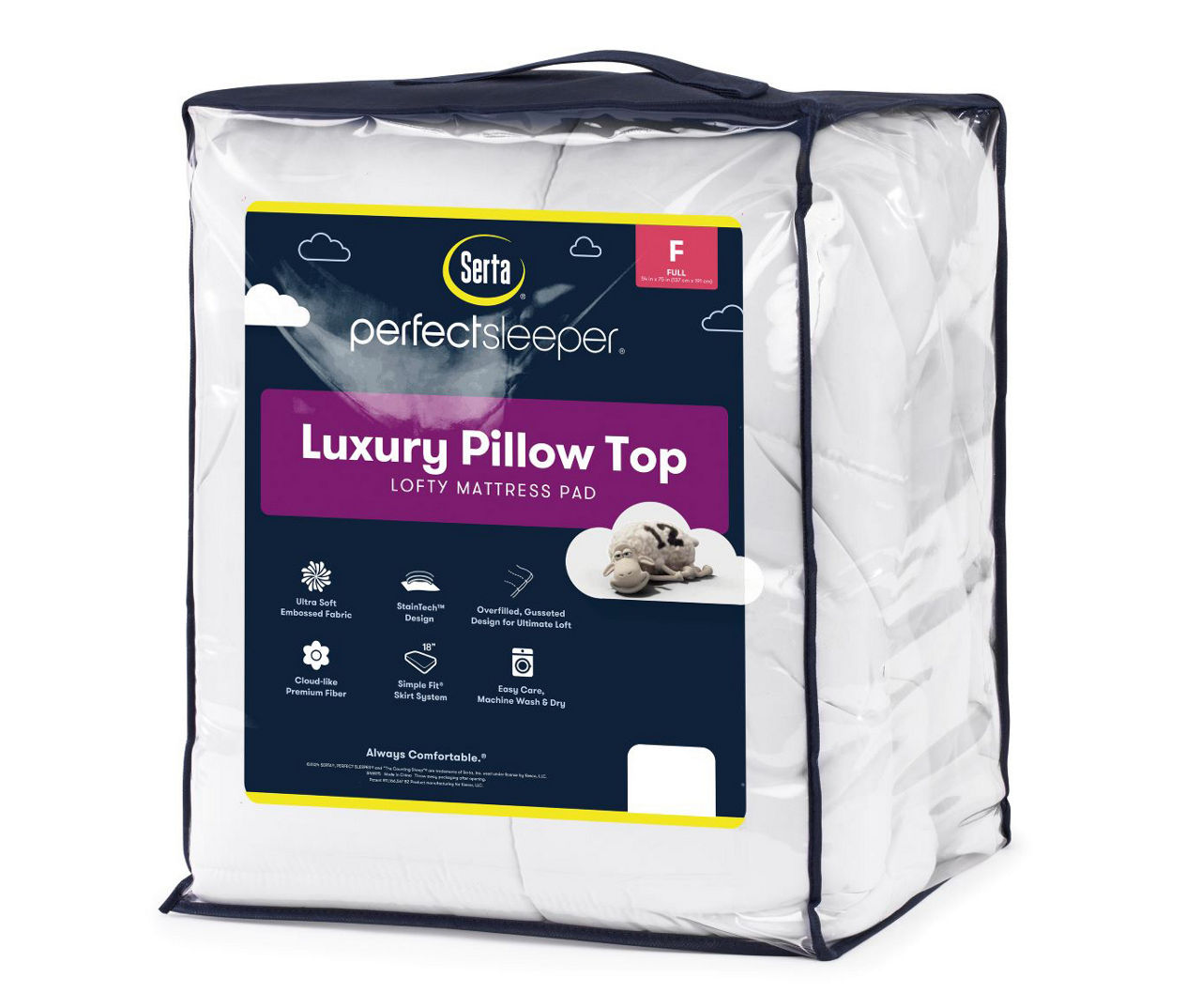 Serta Perfect Sleeper White Luxury Pillow Top Lofty Full Mattress Pad Big Lots