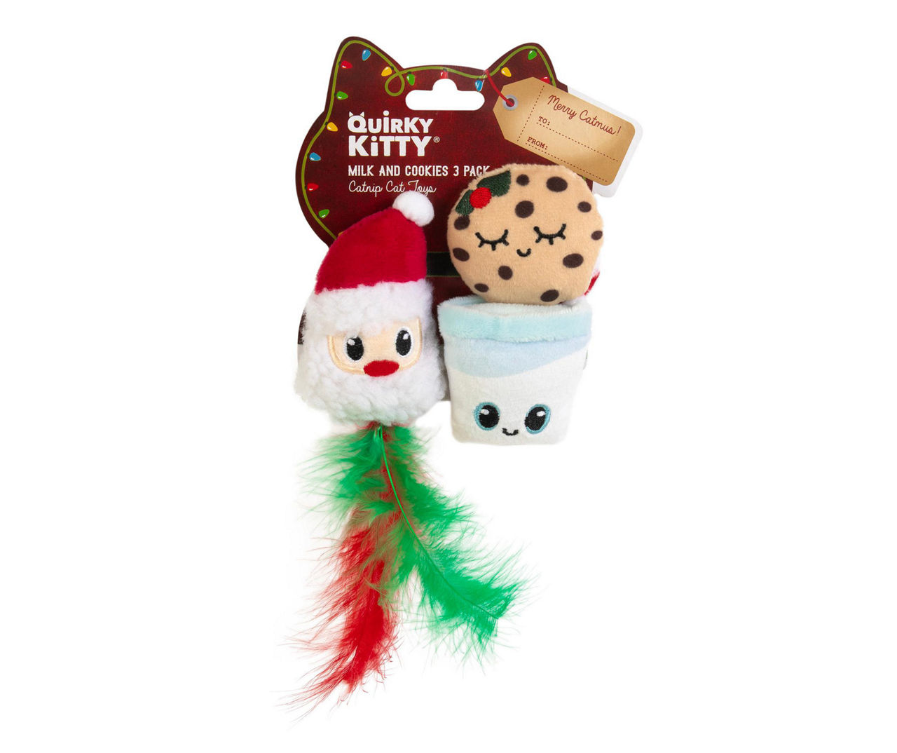 Holiday Milk Cookies 3 Piece Cat Toy Set