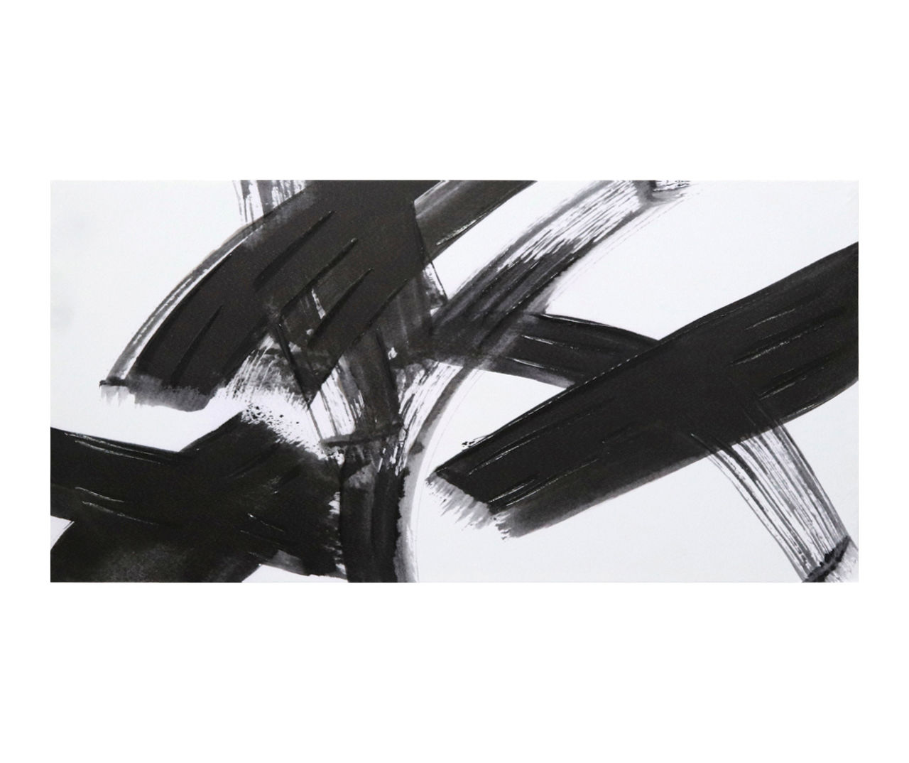 Susan Jill Black Magic I Abstract Art Canvas, (24" x 48") Big Lots