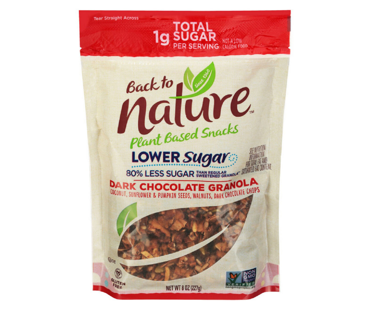 Back to Nature Back to Nature Lower Sugar Dark Chocolate Granola, 8 Oz