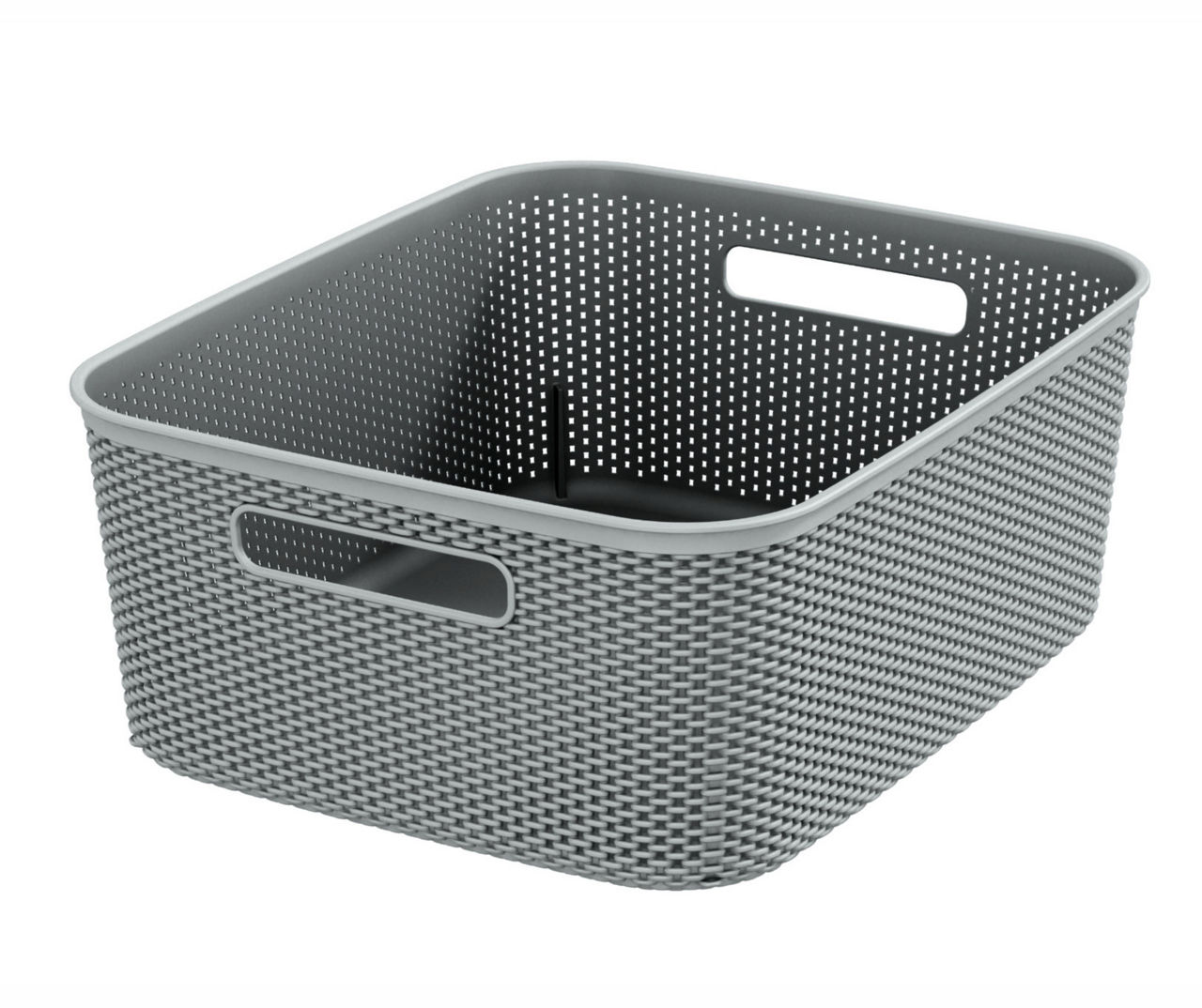 Starplast Gray Medium Crochet Plastic Storage Bin | Big Lots