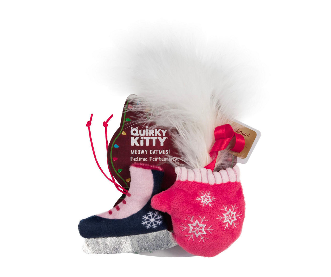 Quirky Kitty Snow Day Mitten & Ice Skate 2Piece Cat Toy Set Big Lots