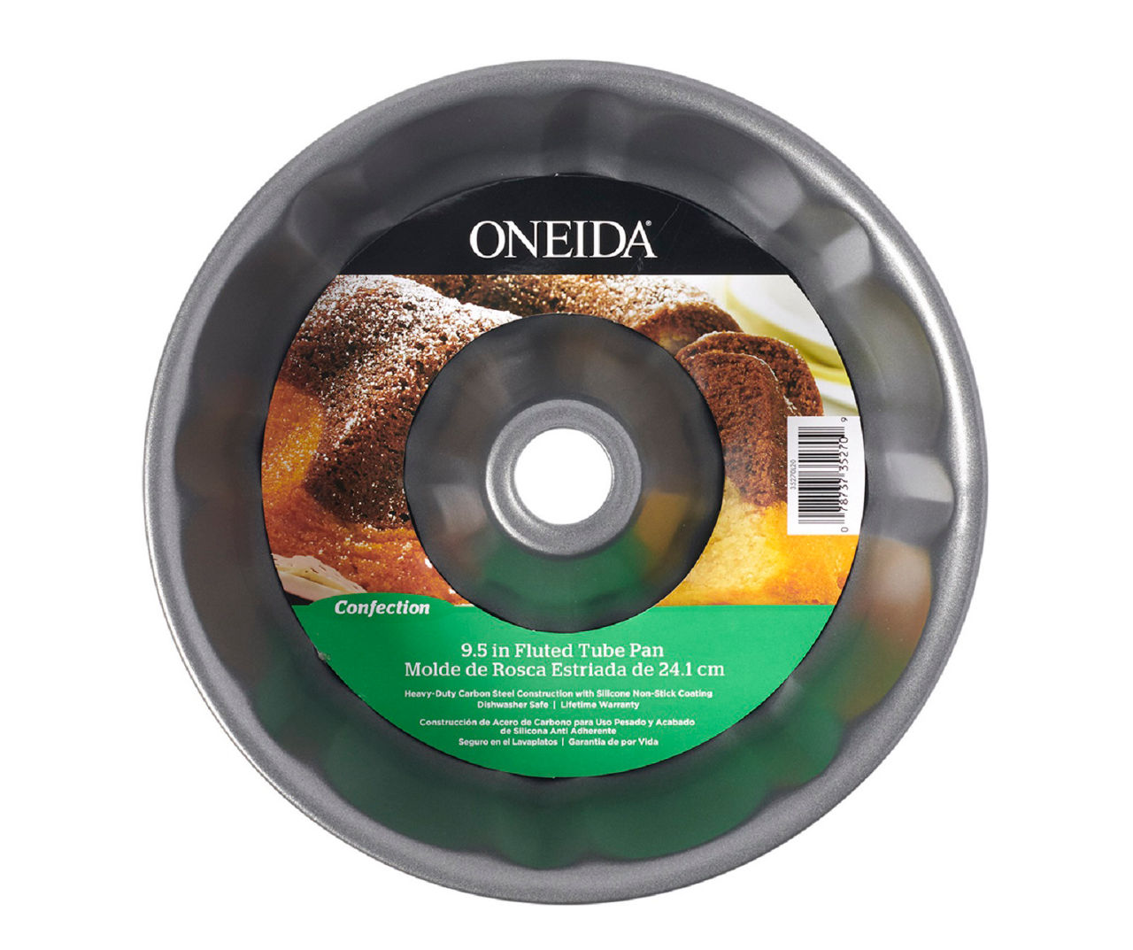 Oneida Dark Gray NonStick 9.5" Fluted Tube Pan Big Lots
