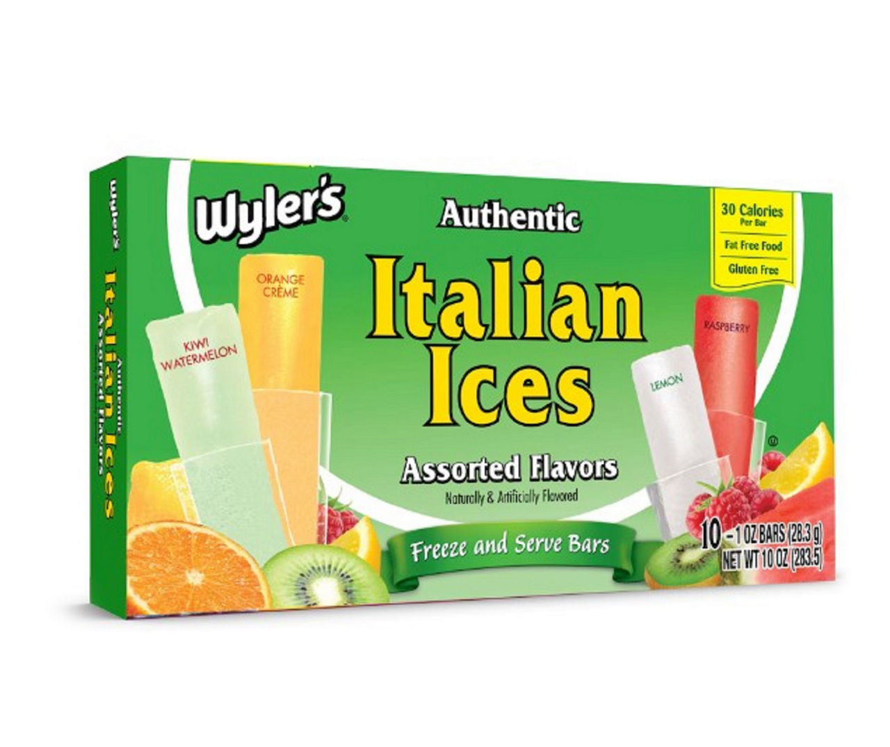 Wyler's Assorted Flavors Italian Ice Freezer Pops, 10Pack Big Lots