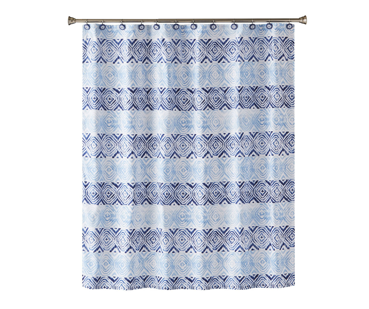 Kali White & ılue Diamonds Fabric Shower Curtain Big Lots