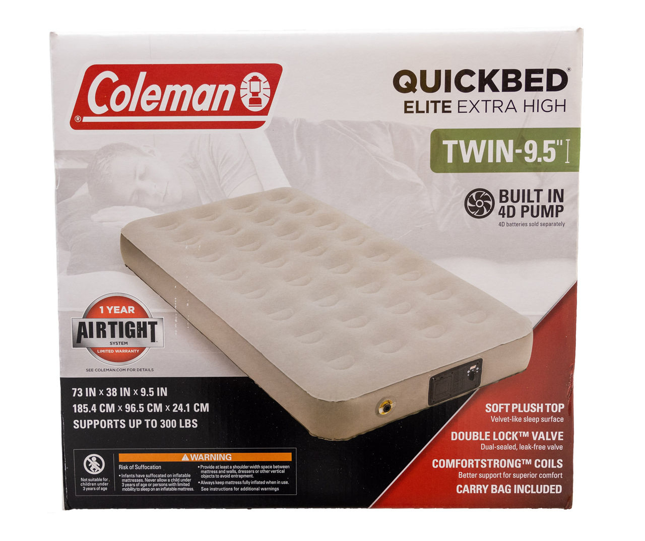 Coleman QuickBed 9.5 Elite Extra High Twin Air Mattress Big Lots