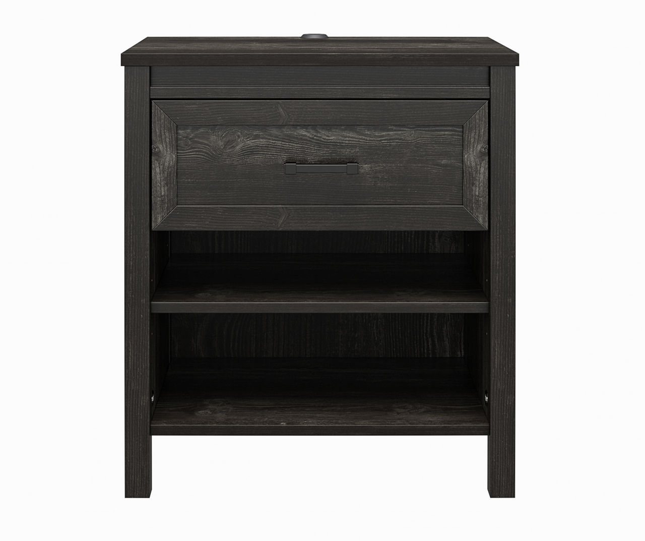 Ameriwood Silverton Black Oak Nightstand with USB Charging Big Lots