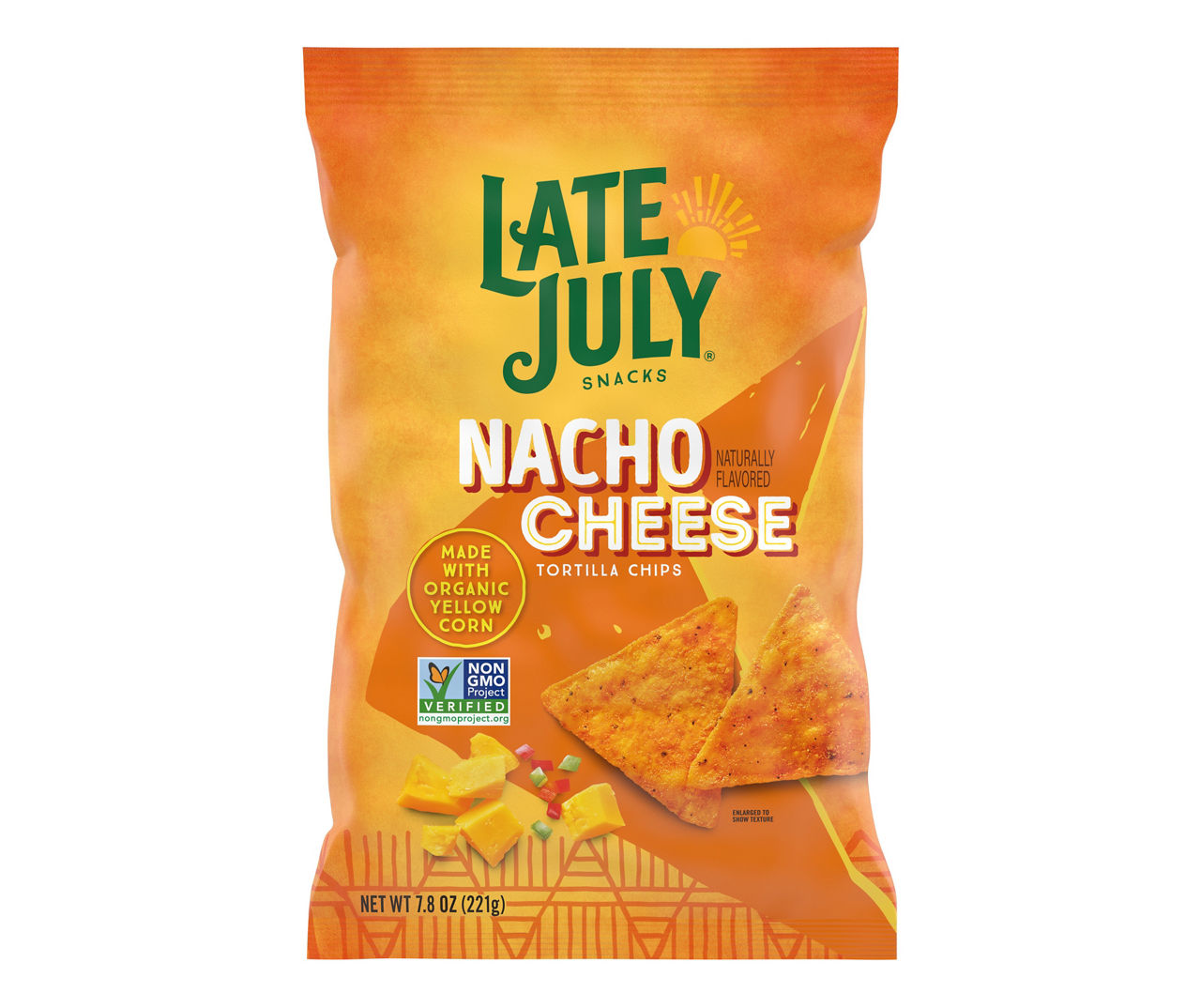 Late july late july snacks nacho cheese tortilla chips 7 8 oz bag