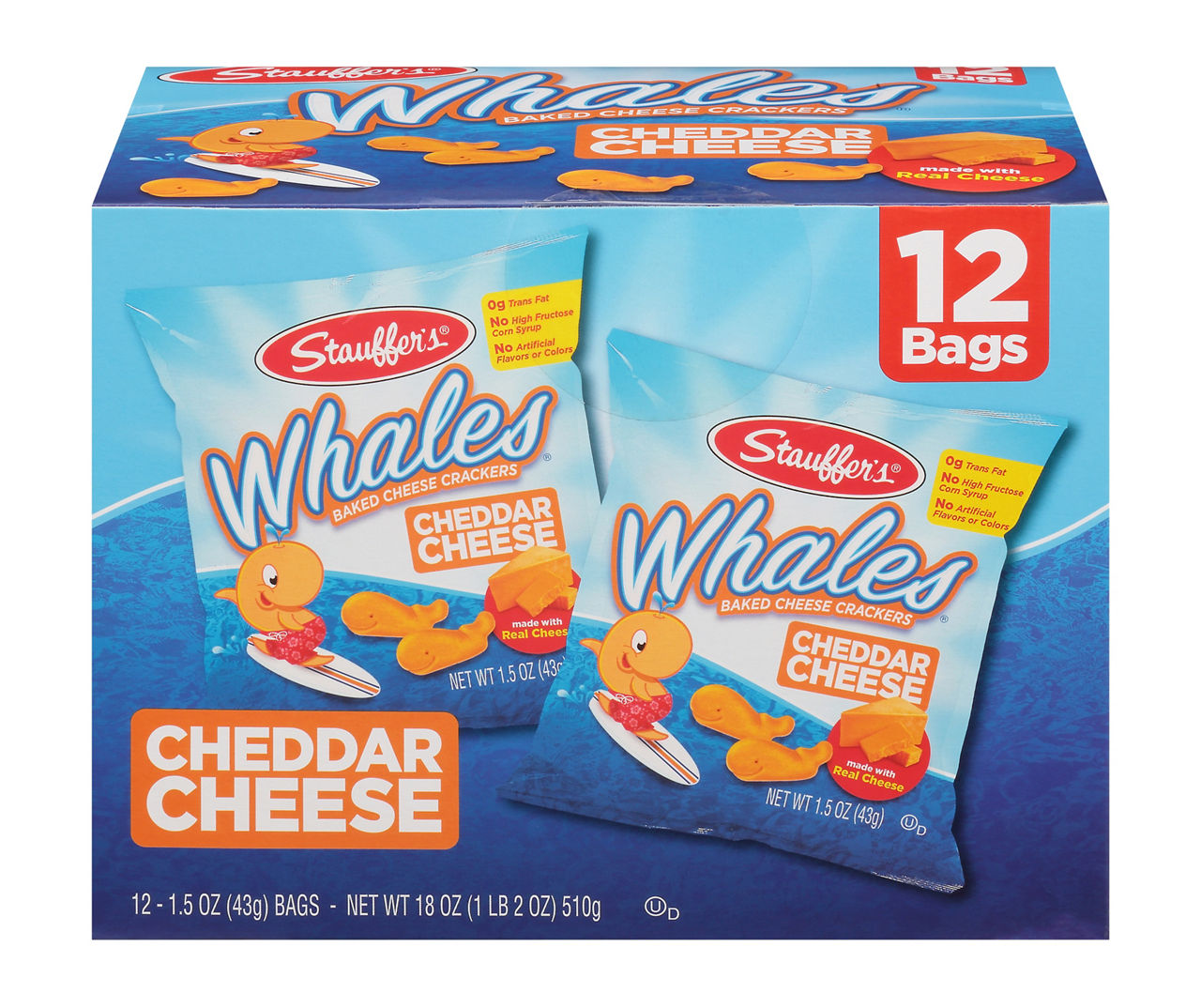 Stauffer's Cheddar Cheese Whale Crackers, 12-Pack | Big Lots