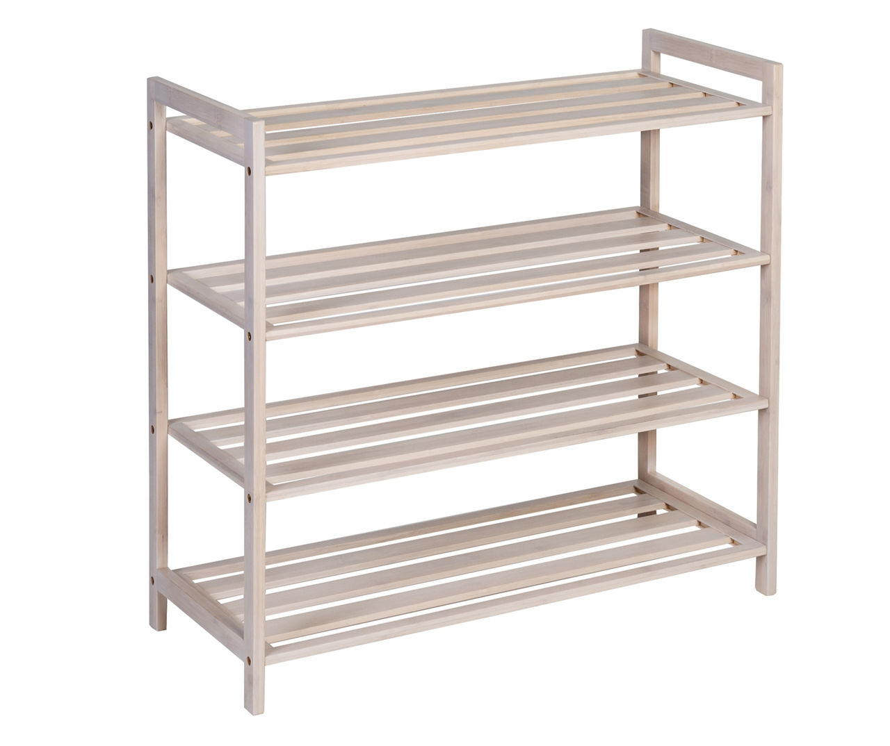 HoneyCanDo Whitewash 4Tier Bamboo Shoe Rack Big Lots