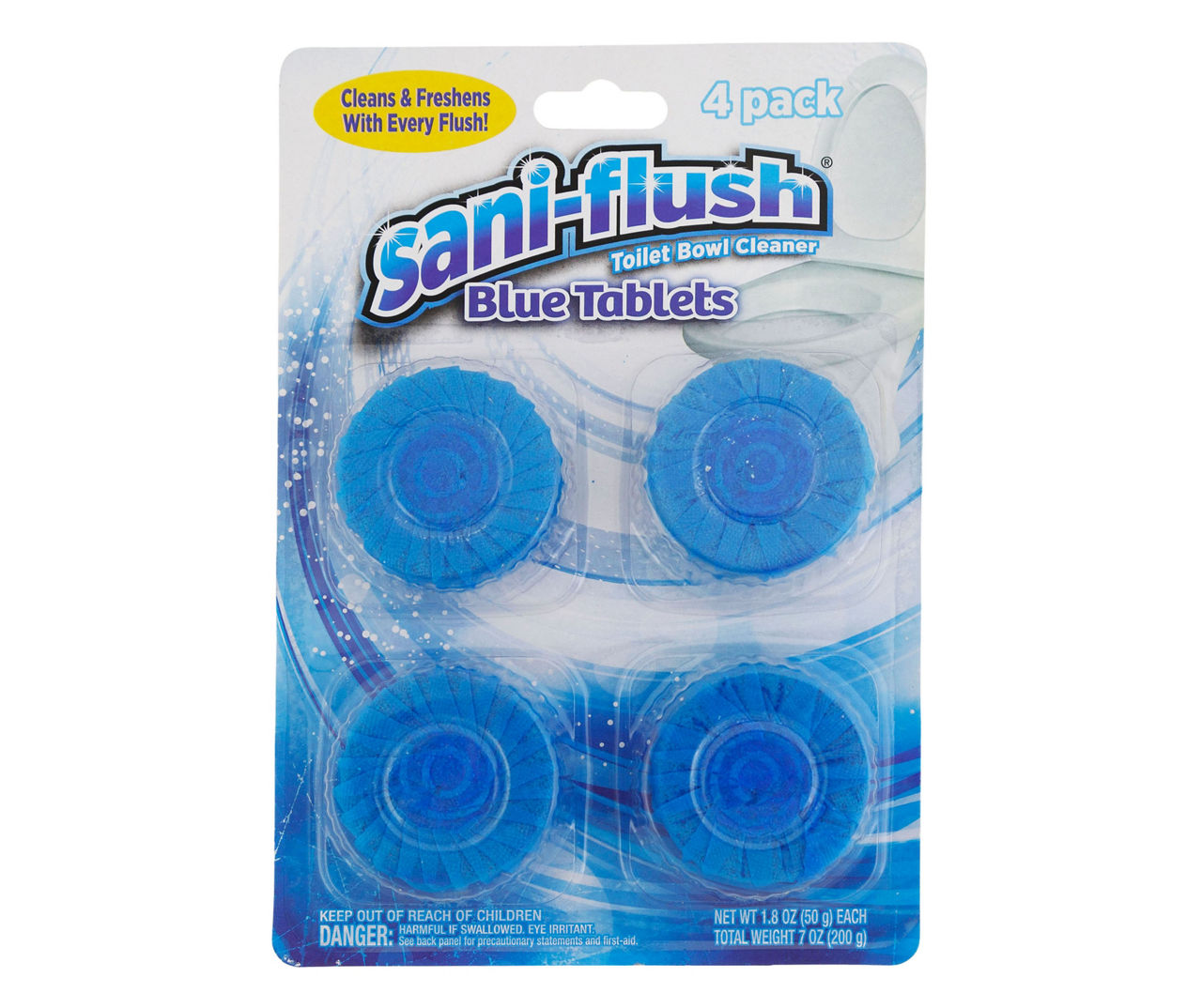 Saniflush Toilet Bowl Cleaner Blue Tablets, 4-Pack | Big Lots