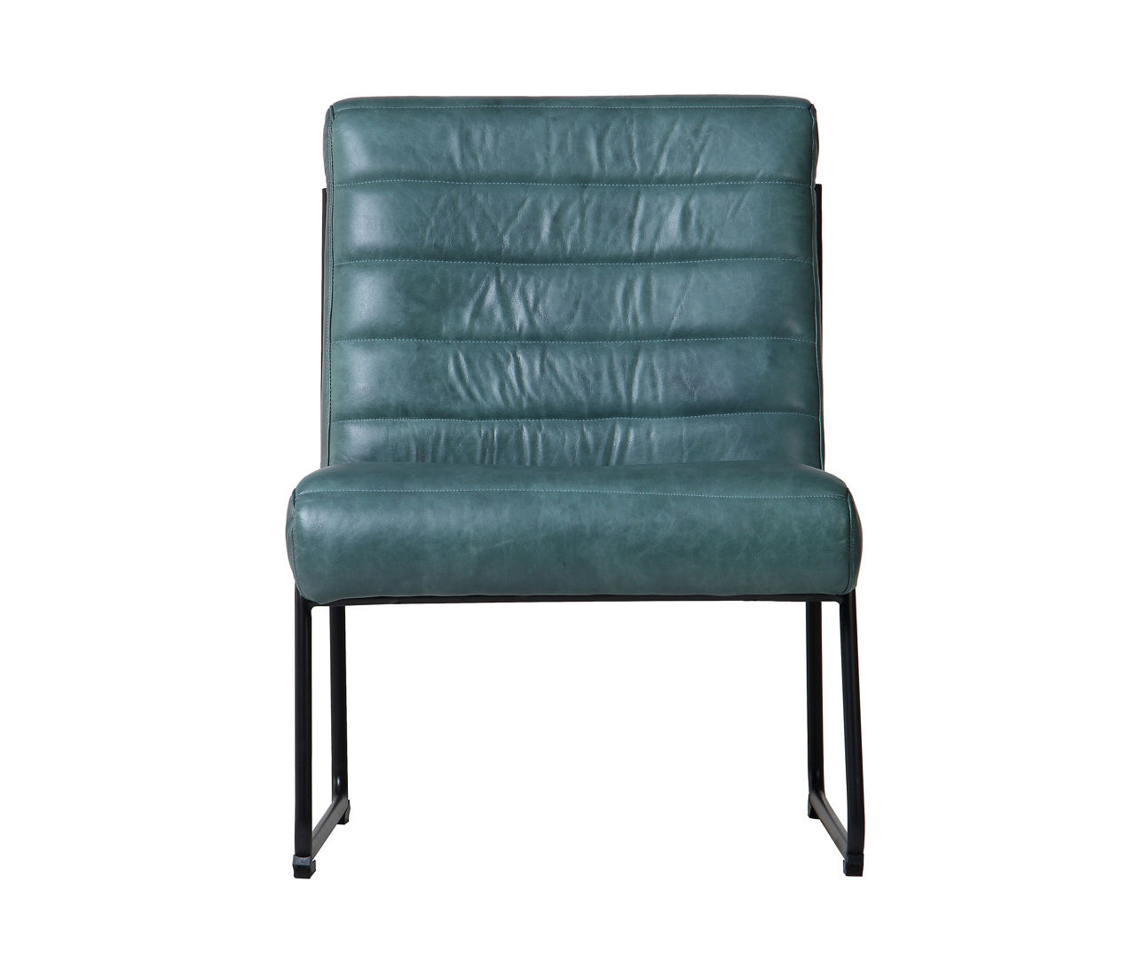 Teal leather accent chair discount