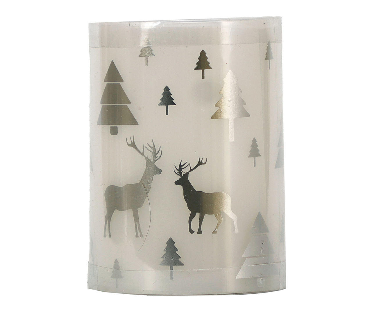 4" Silver Deer Decal LED Candle Big Lots