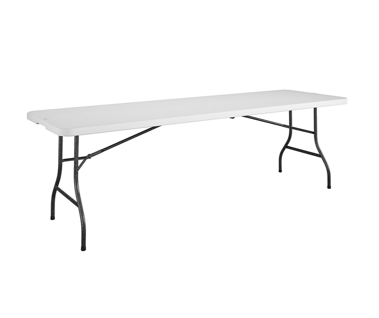 8 White Fold In Half Folding Banquet Table