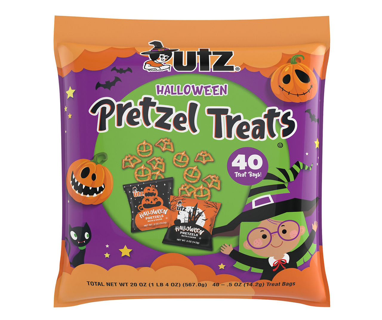 Utz Halloween Pretzel Treat Bags, 40Pack Big Lots