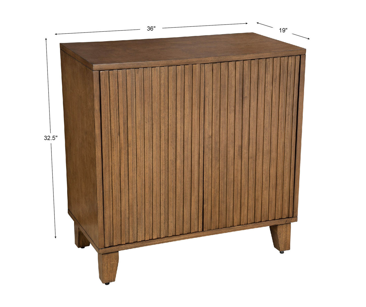 Webber Brown Fluted Door Storage Cabinet