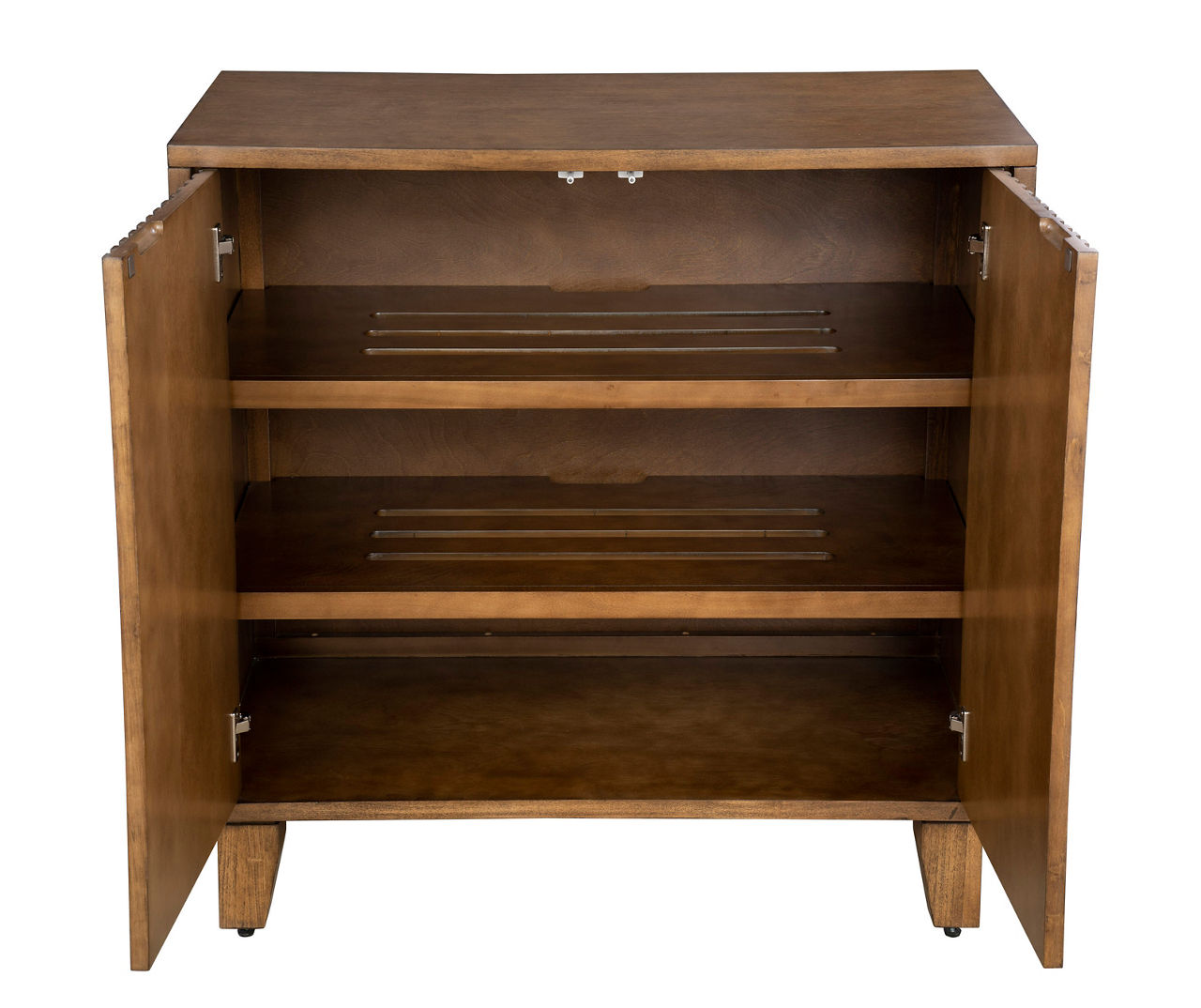 Webber Brown Fluted Door Storage Cabinet