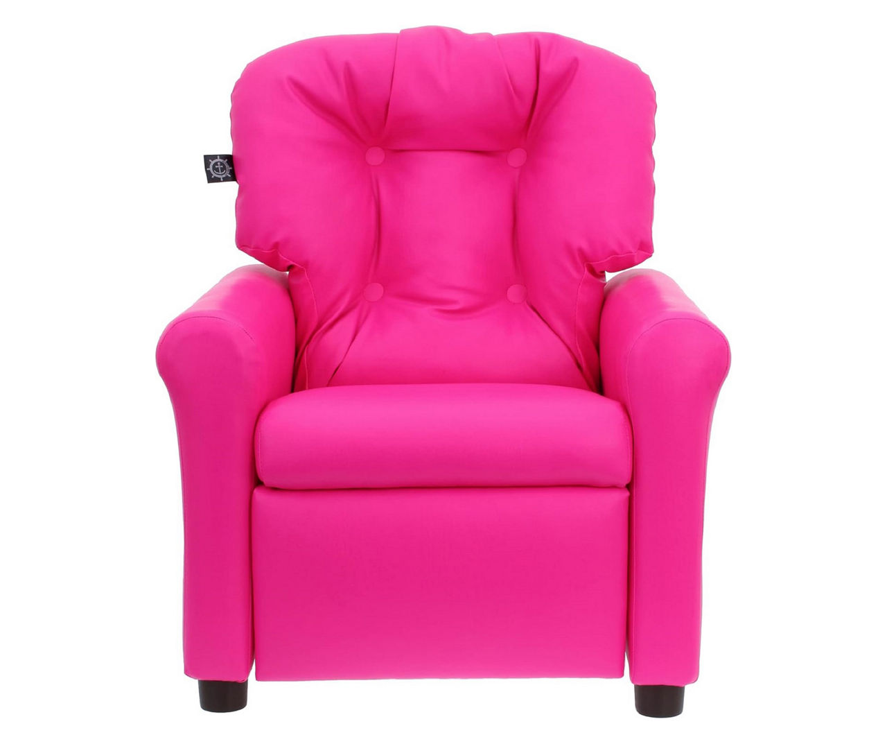 The Crew Furniture Pink Faux Leather Kids Recliner Big Lots