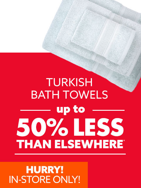 Turkish Bath Towels Up to 50% Less Than Elsewhere