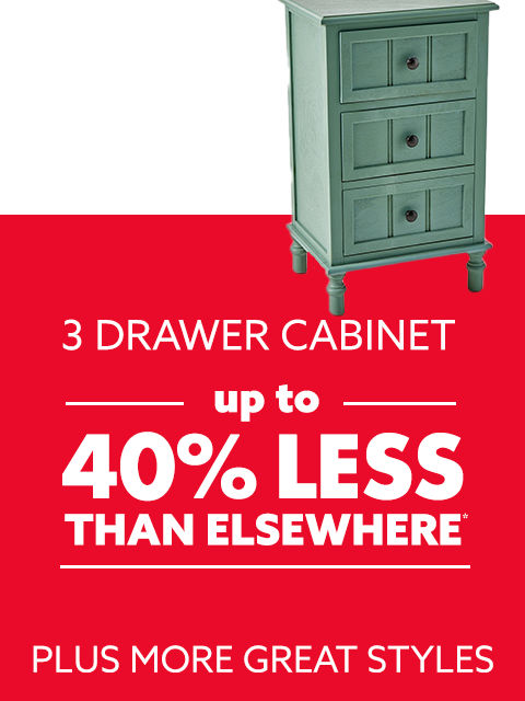 3 Drawer Cabinet Up to 40% Less Than Elsewhere Plus More Great Styles