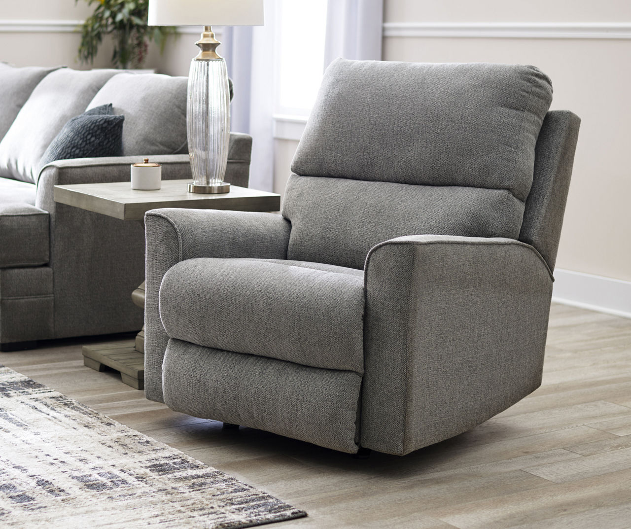 Broyhill Naples Gray Rocker Recliner Big Lots