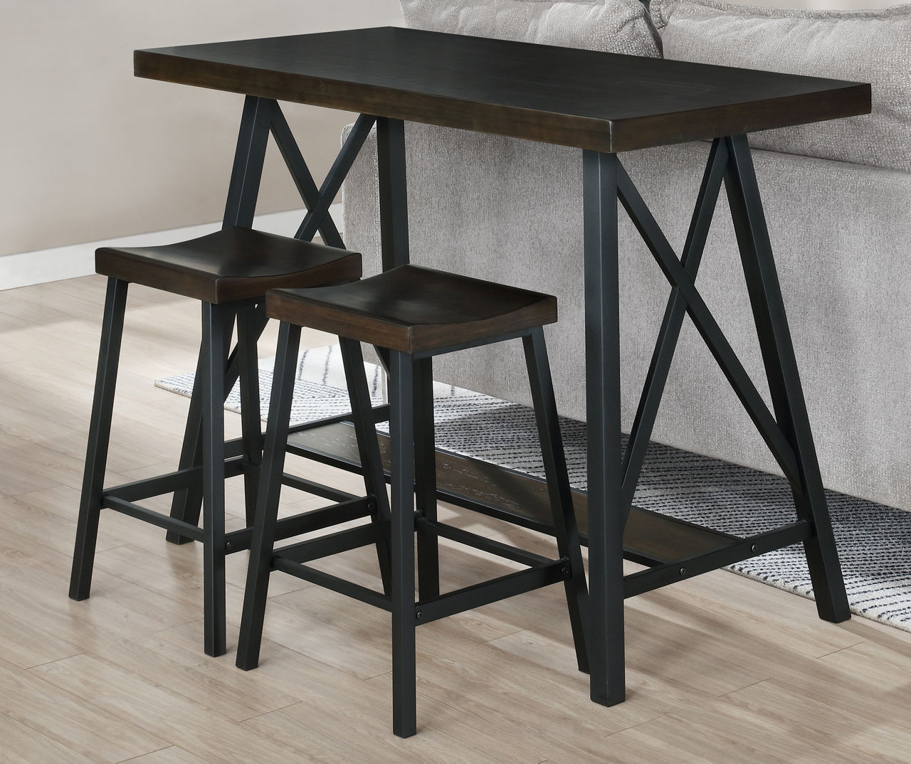 Rustic 3 Piece Bar Table Set Big Lots