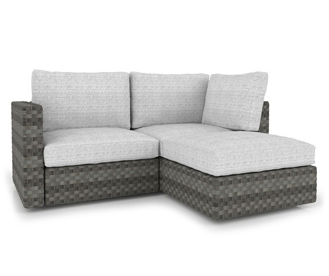 Patio loveseat store with chaise