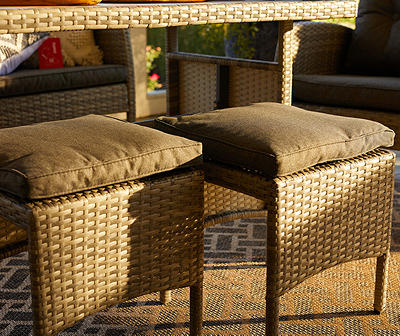 All-Weather Wicker 6-Piece Cushioned Patio Seating Set