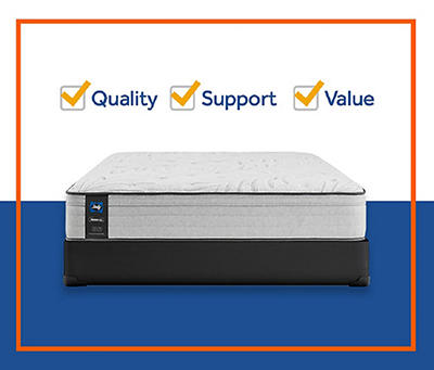 Sealy Plush Queen Mattress & Box Spring Set, Pillow Top Clearwater