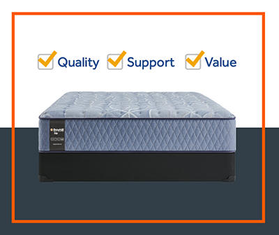 Sealy Firm King Mattress & Low Profile Box Spring Set, Tight Top Durham