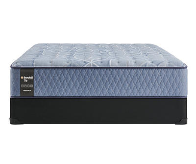 Broyhill by Sealy Queen Plush Mattress & Low Profile Box Spring Set, Goshen Tight Top