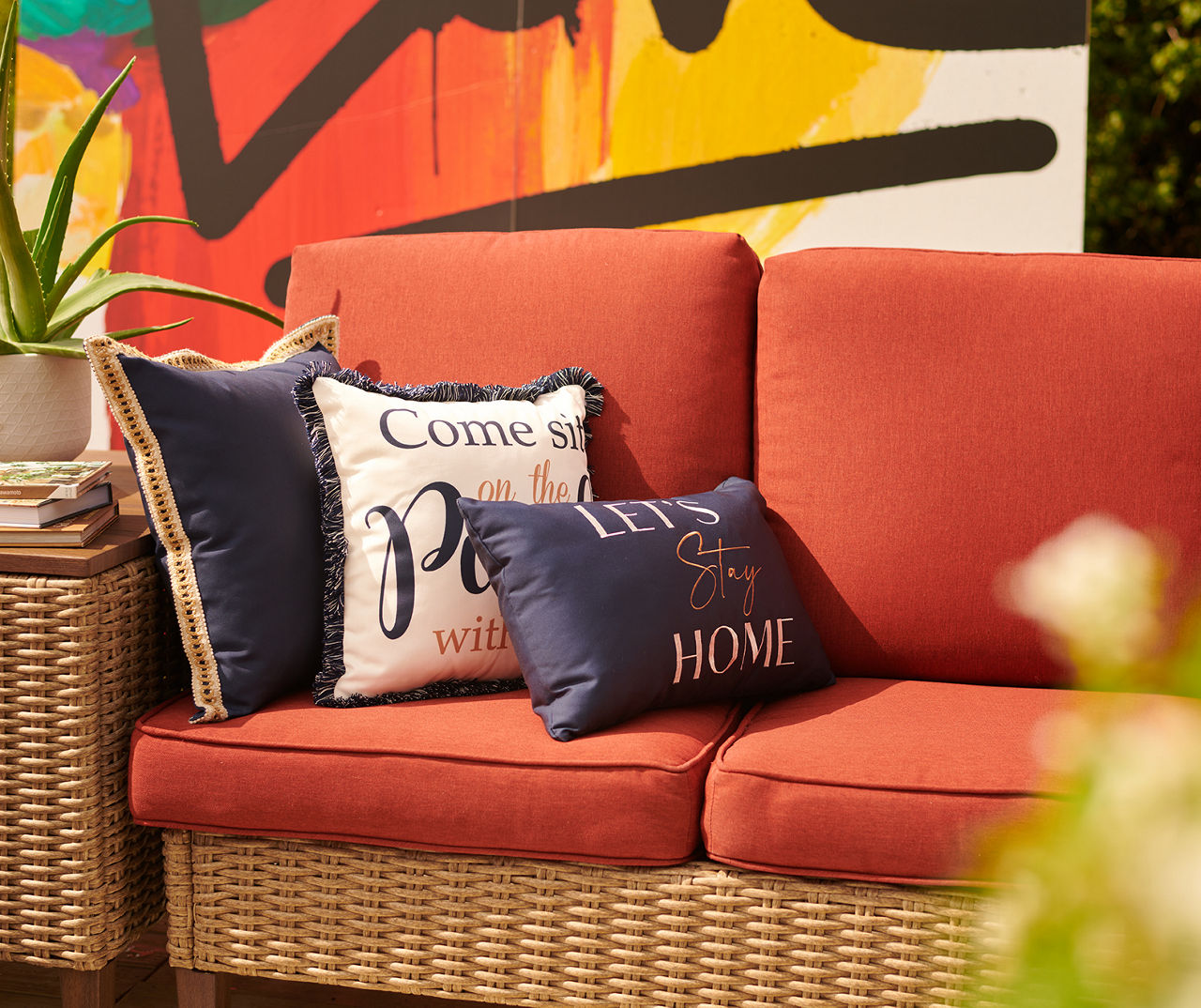 Broyhill Santa Clara 5-Piece All-Weather Wicker Cushioned Patio Seating Set
