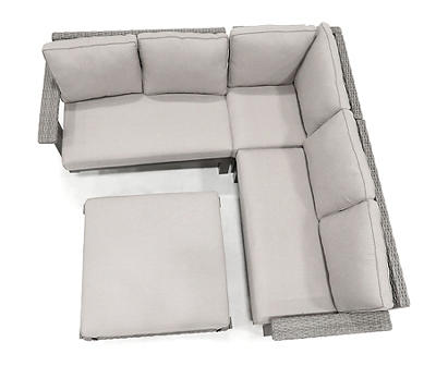 Broyhill Asheville All-Weather Wicker Cushioned Patio Sectional & Ottoman Set
