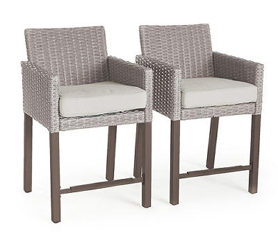 Asheville 3-Piece All-Weather Wicker Cushioned Patio High Dining Set