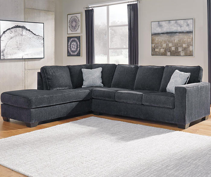Signature Design By Ashley Kiara Slate Sectional with Left-Facing Chaise