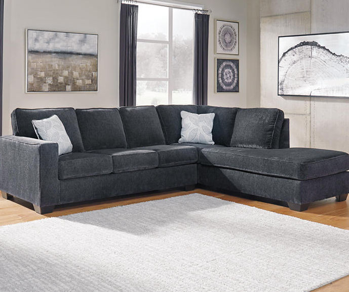 Ashley Kiara Slate Sleeper Sectional