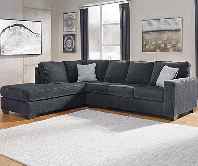 Signature Design By Ashley Kiara Slate Sleeper Sectional With Left Facing Chaise Big Lots
