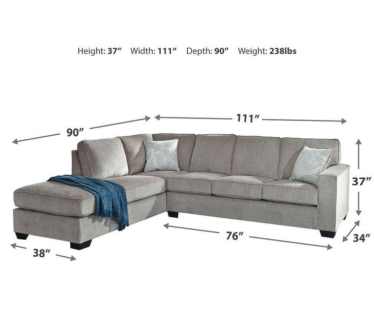 Signature Design By Ashley Kiara Alloy Sectional With Left Facing Chaise Big Lots