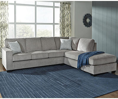 Signature Design By Ashley Kiara Alloy Sectional with Right-Facing Chaise Sectional